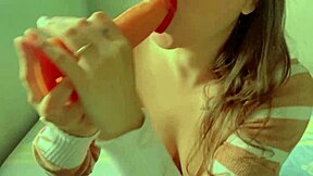 Anal dildo play teases your throbbing cock inside