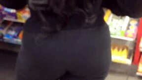 phat ebony ass in leggings begs for public pounding at gas station