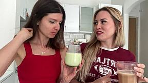 gina gerson and maya rose chat coffee matcha with flirty vibes