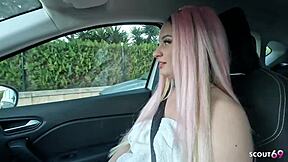 german curvy beach slut picked up by old guy seduced into rough anal dp pov with big cock gagging and cum