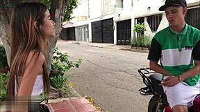 colombian neighbor pays with hard fuck after stealing phone