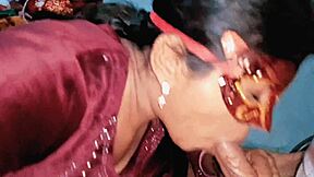 indian bhabhi sloppy deepthroat big cock cumshot 💦😈