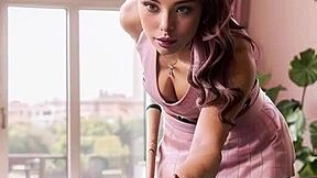 damn, cougar's leather boots crush teen dreams in wild ffm desk exit interview!