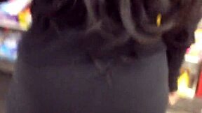 phat ebony ass in leggings begs for public pounding at gas station