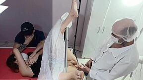 Heartbroken Husband Betrayed as Wife Fucks Naughty Gynecologist During Exam