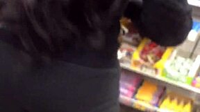 phat ebony ass in leggings begs for public pounding at gas station