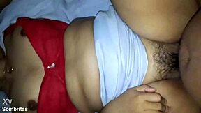 her hairy pussy and tits get pounded hard by thick cock