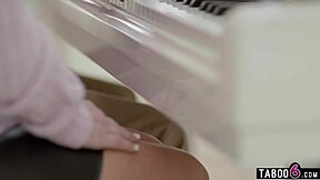 Busty Milf Piano Teacher Bunny Madison Seduces Young Student with Doggystyle Incentive