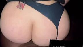 baddie slurps bbc at sex store glory hole then bends for pounding