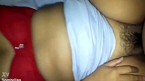 her hairy pussy and tits get pounded hard by thick cock