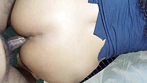 Wife toys tight big ass before desi husband's doggy anal plunge