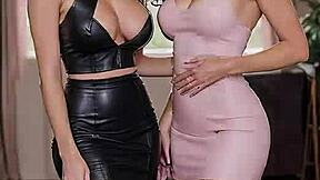 damn, cougar's leather boots crush teen dreams in wild ffm desk exit interview!