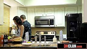 Sneaky Milf Deepthroats Stepdaughter's Boyfriend's Hard Dick