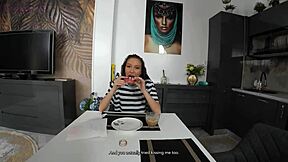 i crash at my friends and his skinny tanned neighbor girl sneaks in for secret pov sex