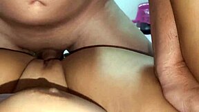 My big ass madrastra bends over in kitchen flashing cameltoe before i fuck her hard