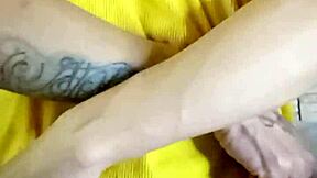 Venezuelan Brunette with Big Hairy Pussy Lips and Clit Masturbates to Juicy Orgasm