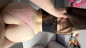 My step bro's best friend took me hard from behind doggystyle creampie on ass