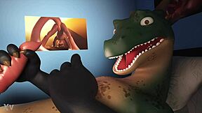 meme erótico furry blowjob on bed