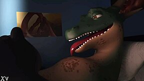 meme erótico furry blowjob on bed