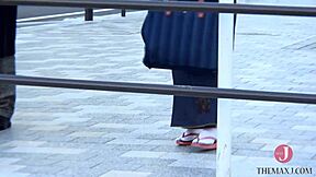 She picks up stunning Japanese wife for creampie sex cuckolding clueless husband