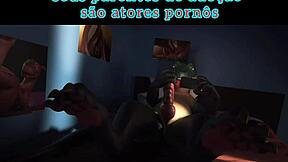 meme erótico furry blowjob on bed