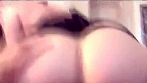 Horny lingerie wife shakes massive ass seductively for camera