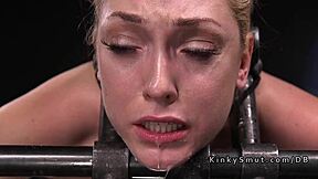 Think this blonde can take extreme bondage flogging before hard fucking?