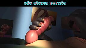 meme erótico furry blowjob on bed