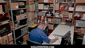 Skylar Snow caught shoplifting, hides goods in pants for cop fuck!