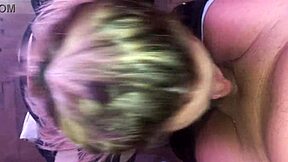 Who wants this slut blonde's deepthroat cumshot all over her face?