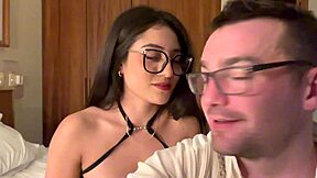 Petite Mexican Sarah Rose bareback fucked in sex shop outdoor adventure