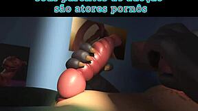 meme erótico furry blowjob on bed