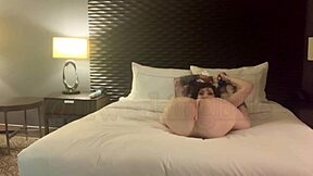 digging deep in that hairy pussy with dildo toys