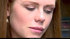 hey ella hughes got caught stealing so the store manager punishes her with hardcore doggystyle in the shop