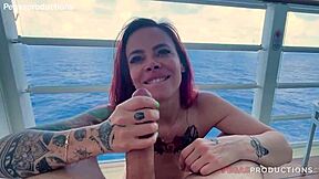 lili cocksinhell chokes on dave march's huge cock during wild cruise boat pounding