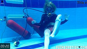 skinny horny latina ashlee rose slut dress underwater scuba tease