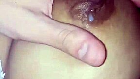 hey getting milk from this brunette latina's big natural tits