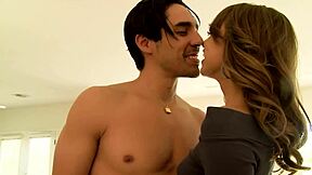 Pretty shaved pussy girl gives sloppy blowjob and rides cock on unforgettable sex date