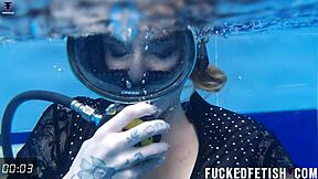 skinny horny latina ashlee rose slut dress underwater scuba tease
