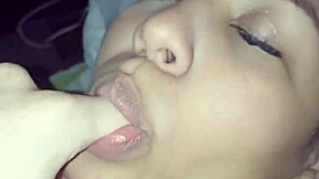 hey getting milk from this brunette latina's big natural tits