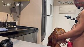neighbor grabs me in kitchen fucks me hard then makes me suck