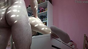 pelosa studentessa italiana bent over desk for hard doggy cum