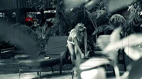 Aubrey Adams strokes her pussy then fucks monster cock outdoors in heels!