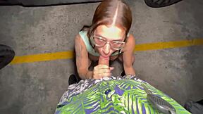colombiana's big clit pussy wrecked by monster cock anal in public mall parking lot part 1