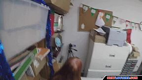 Teen babe redeems herself fucking burglar after shop theft
