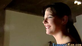 The classy European beauty mounts that thick black dick, riding hard in high definition