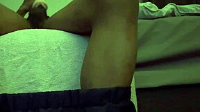 inosuke strokes his monster black cock till explosive cum