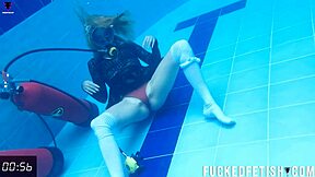 skinny horny latina ashlee rose slut dress underwater scuba tease