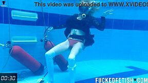 skinny horny latina ashlee rose slut dress underwater scuba tease