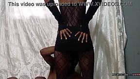 18yo ebony fucked in fishnets